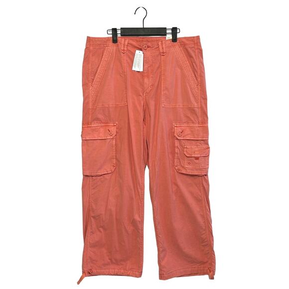 American Eagle Stretch Baggy High-Rise Jogger NWT Women's 16S Rust Red Cargo - Picture 1 of 9